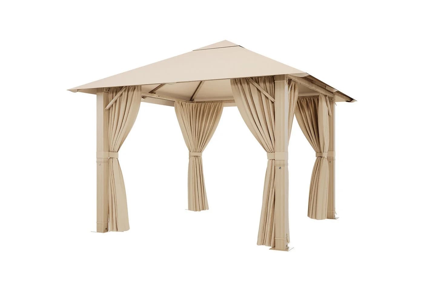 GUNJI Pavillon 3,3x3,3m wasserdichtes Gartenzelt Patio Gazebo Partyzelt - Bild 3