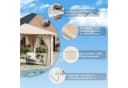 GUNJI Pavillon 3,3x3,3m wasserdichtes Gartenzelt Patio Gazebo Partyzelt Bild 4