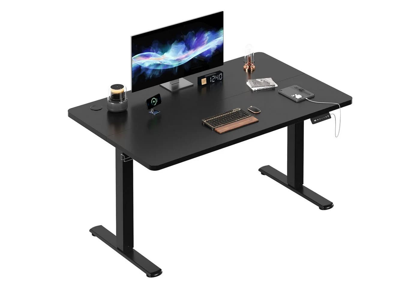 HOMALL Schreibtisch Höhenverstellbarer mit Gedächtnissteuerung, USB-Ladeanschluss - Bild 2