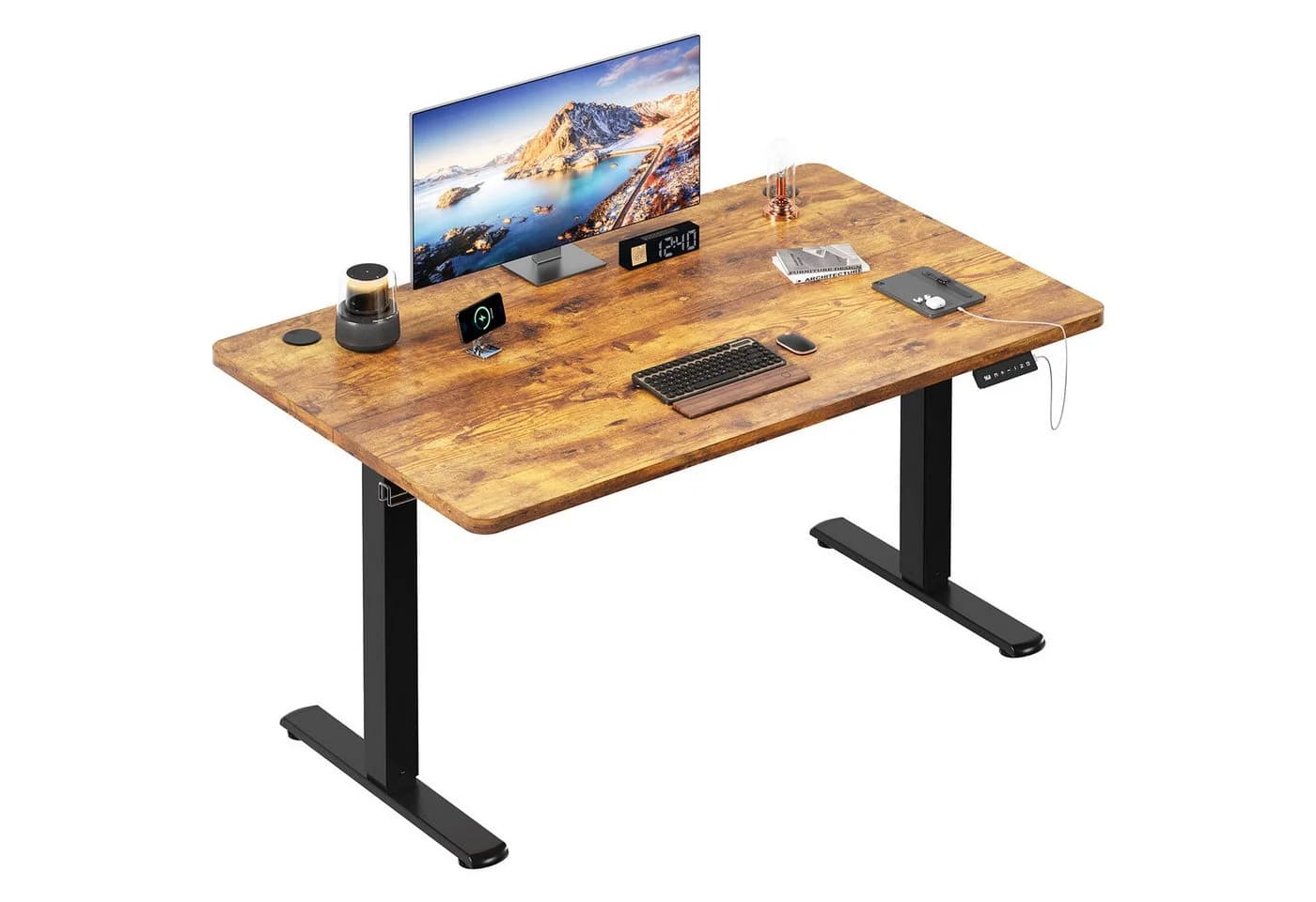 HOMALL Schreibtisch Höhenverstellbarer mit Gedächtnissteuerung, 110/120/140cm x 70cm - Bild 2
