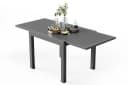 HOMALL Gartentisch Aluminium Ausziehtisch Gartenstuhl Grau Bild 3