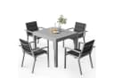 HOMALL Gartentisch Aluminium Ausziehtisch Garten-Essgruppe Grau Bild 2
