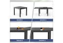 HOMALL Gartentisch Aluminium Ausziehtisch Gartenstuhl Grau Modern Bild 5
