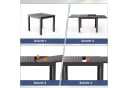 HOMALL Aluminium Garten-Essgruppe Ausziehtisch 160/260cm Bild 5
