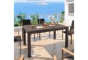GUNJI Ausziehbarer Gartentisch Aluminium Braun Grau Bild 1