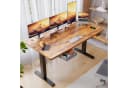 HOMALL Schreibtisch höhenverstellbar mit Memory-Funktion und USB-Anschluss Braun Bild 1