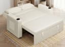 GUNJI Sofa mit Bettfunktion Beige Cord Bild 4