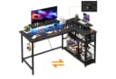 Furnicopia L-förmiger Gaming-Schreibtisch mit LED & Steckdosen Bild 2