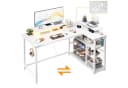 Furnicopia Eckschreibtisch L-förmig Gaming-Schreibtisch mit Stauraum, Steckdosen und LED Bild 2
