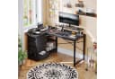 HOMALL Eckschreibtisch 140/160 cm Schreibtisch mit Schubladen, Monitorhalterung, Gaming-Tisch Bild 1