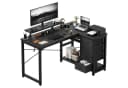 HOMALL Eckschreibtisch 140/160 cm Schreibtisch mit Schubladen, Monitorhalterung, Gaming-Tisch Bild 2