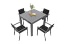 Furnicopia Gartenstuhl 4er-Set Aluminium Grau Schwarz Tecslin Bild 1