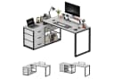 Furnicopia Eckschreibtisch 140cm mit Monitorarm, Computertisch mit drehbarer Tischplatte Bild 2