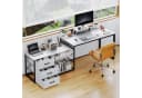 Furnicopia Eckschreibtisch 140cm mit Monitorarm, Computertisch mit drehbarer Tischplatte Bild 3