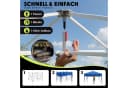 GUNJI Faltpavillon Pop Up Partyzelt 3x3m/3x6m blau wasserdicht Bild 4