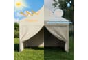 GUNJI Faltpavillon 3x3m Beige UV50+ höhenverstellbar Bild 4