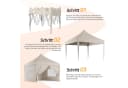 HOMALL Pavillon 3x6m Beige/Grau Bild 5