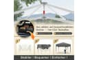 GUNJI Pavillon 3x3/3x6 m Grau mit UV-Schutz & Insektenschutz Bild 3