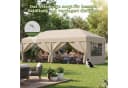HOMALL Faltpavillon Beige Höhenverstellbar mit UV-Schutz Bild 1
