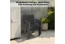 HOMALL Gartenstuhl Stapelbar Aluminium Grau Schwarz Bild 4