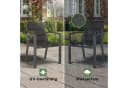 HOMALL Gartenstuhl Stapelbar Aluminium Grau Schwarz Bild 5