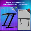 GUNJI Gamingtisch mit Z-Gestell und Kopfhörerhaken Bild 3