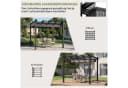 GUNJI Aluminium Pergola mit Magnetbefestigung Grau UV-Schutz Bild 4