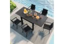 GUNJI Gartenstuhl-Set Stapelbar Aluminium Tisch Ausziehbar Wetterfest Bild 4
