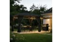 HOMALL Pavillon Extend Grillpavillon Grau mit ausklappbarer Seitenveranda Bild 1