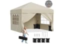 HOMALL Höhenverstellbarer Faltpavillon Beige mit UV-Schutz 50+ Bild 4