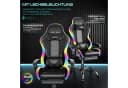 HOMALL Gaming-Stuhl mit LED, Massage & Fußstütze - Schwarz Bild 3