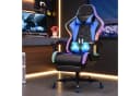HOMALL Gaming-Stuhl mit LED & Massage, Ergonomisch, Kunstleder, Blau Bild 1