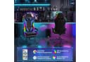 HOMALL Gaming-Stuhl mit LED & Massage, Ergonomisch, Kunstleder, Blau Bild 4