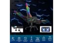 HOMALL Gaming-Stuhl mit LED & Massage, Ergonomisch, Kunstleder, Blau Bild 5
