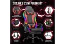 HOMALL Gaming-Stuhl mit LED und Massagefunktion Rot Bild 4