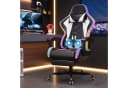 HOMALL Gaming-Stuhl mit LED & Massage Weiß Kunstleder Ergonomisch Bild 1
