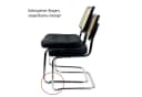 SEHAUSEU Freischwinger Schwingstuhl 2er Set Schwarz Kunstleder Bild 4
