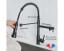 SEHAUSEU Küchenarmatur Schwarz/Silber Abnehmbar Bild 4