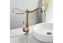 SEHAUSEU Waschtischarmatur Wasserhahn Bad Küche Gold/Schwarz Kupfer Bild 5