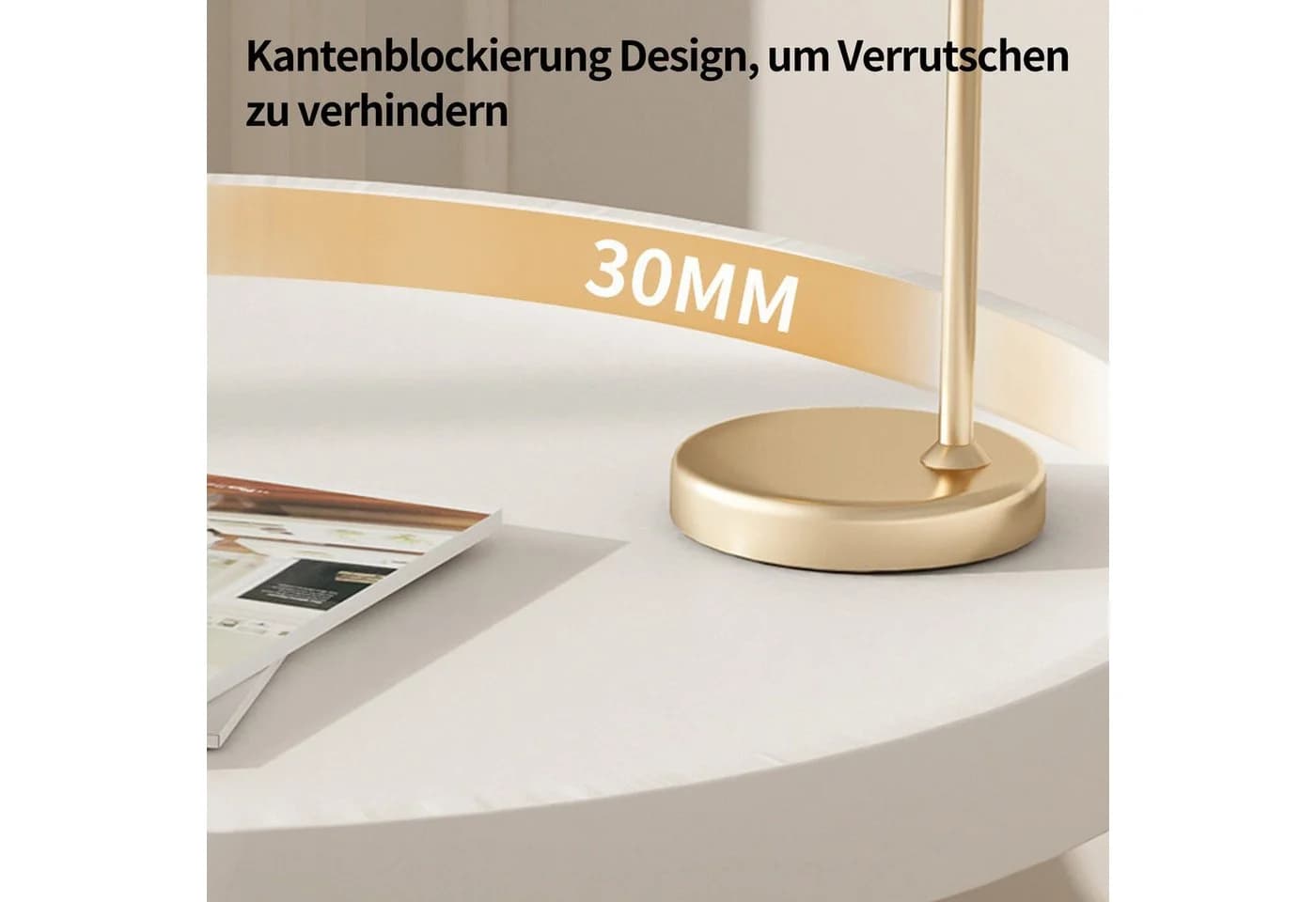 SEHAUSEU Beistelltisch Couchtisch Nachttisch Weiß - Bild 4