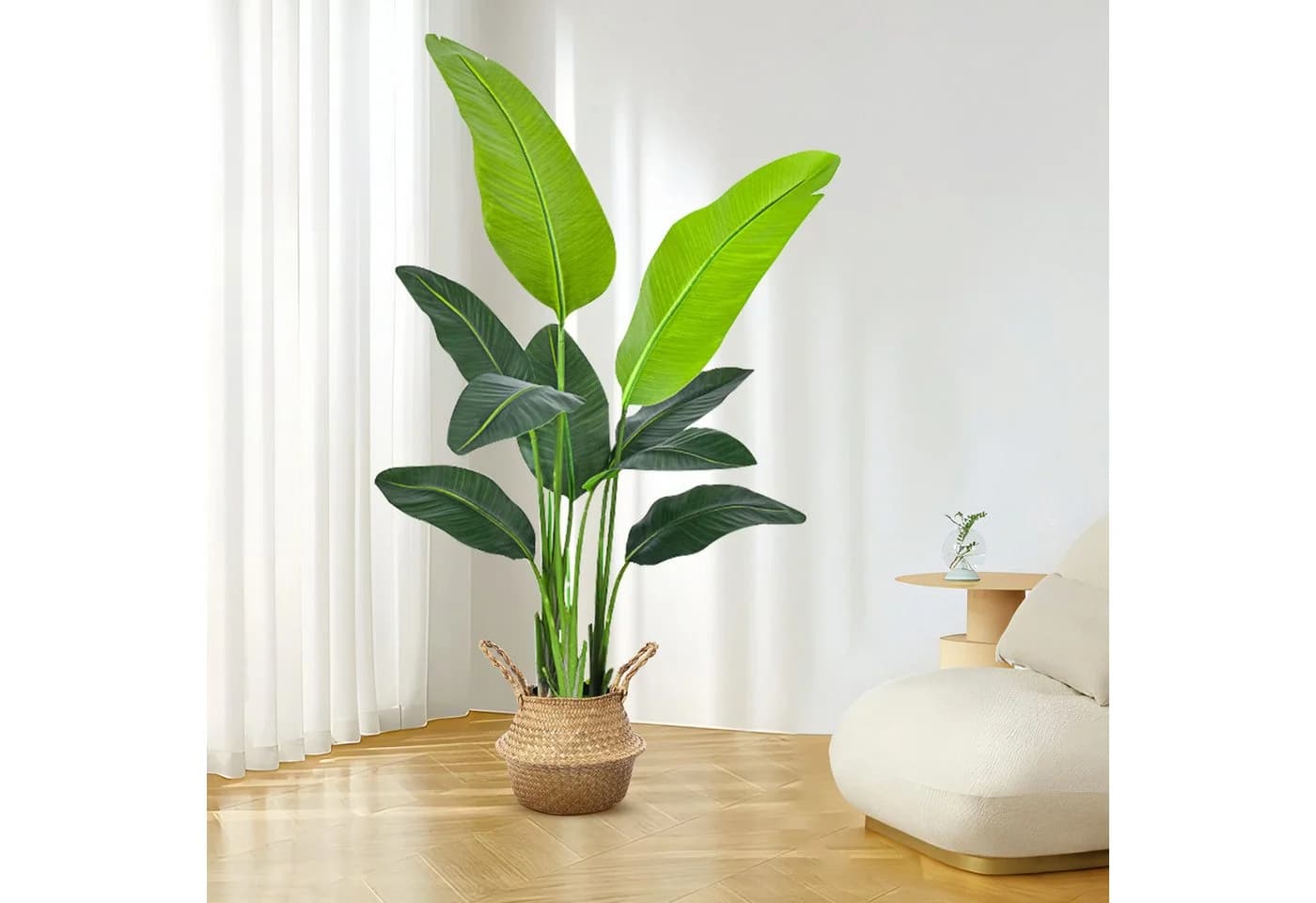 Kunstbaum Kunstpflanze Strelitzie Künstliche Pflanze, Höhe 120 cm/160 cm, SEHAUSEU - Bild 5