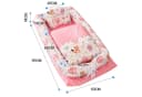 SEHAUSEU Kuschelnest Bettnestchen Babylounge Rosa mit Decke und Kissen Bild 1