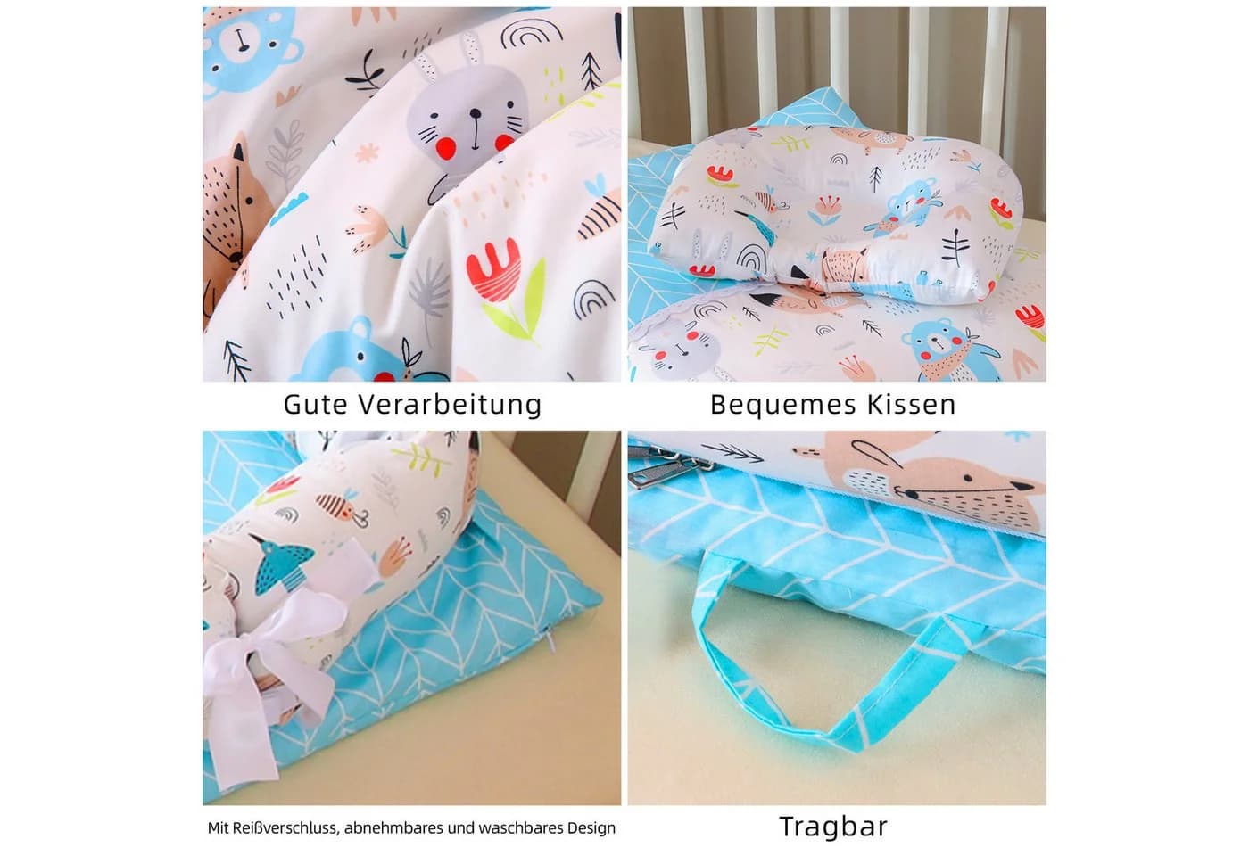 SEHAUSEU Kuschelnest Baby mit Decke und Kissen - Bild 5