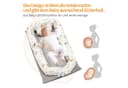 SEHAUSEU Kuschelnest Bettnestchen Babylounge Babykokon Grau mit Decke und Kissen Bild 3