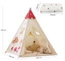 SEHAUSEU Spielzelt Tipi-Zelt Kinderzelt mit Bodenmatte Bild 1