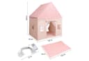SEHAUSEU Spielzelt Kinderzelt mit Bodenmatte und Lichterkette Rosa/Grün Bild 1