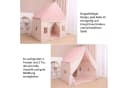 SEHAUSEU Spielzelt Kinderzelt mit Bodenmatte und Lichterkette Rosa/Grün Bild 4
