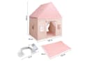SEHAUSEU Spielzelt Kinderzelt mit Bodenmatte und Lichterkette rosa Bild 1
