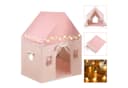 SEHAUSEU Spielzelt Kinderzelt mit Bodenmatte und Lichterkette rosa Bild 2