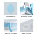 SEHAUSEU Babybadewanne faltbar mit Thermometer, Haarwaschbecher, verstellbarem Kissen-Matratze Bild 3